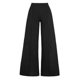 NWT Ripley Rader Black Ponte Knit Wide Leg Pant Size L